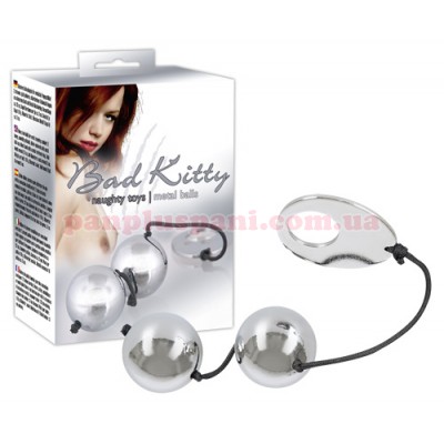 Вагінальні кульки Bad Kitty Metal Balls, Ø3 см, вага 220 г