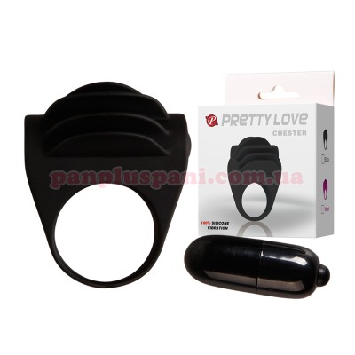 Эрекционное кольцо Pretty Love Chester BI-210137 с вибрацией