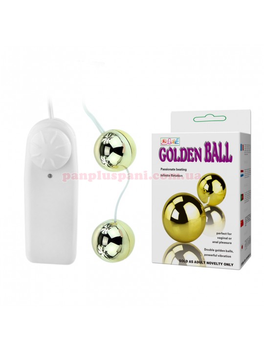 Вагінальні кульки Golden Ball BI-014049-6 з вібрацією, Ø3.5 см, вага 70 г
