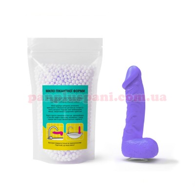 Крафтове мило-член з присоскою Чистий Кайф Violet size M