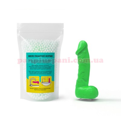 Крафтове мило-член з присоскою Чистий Кайф Green size M