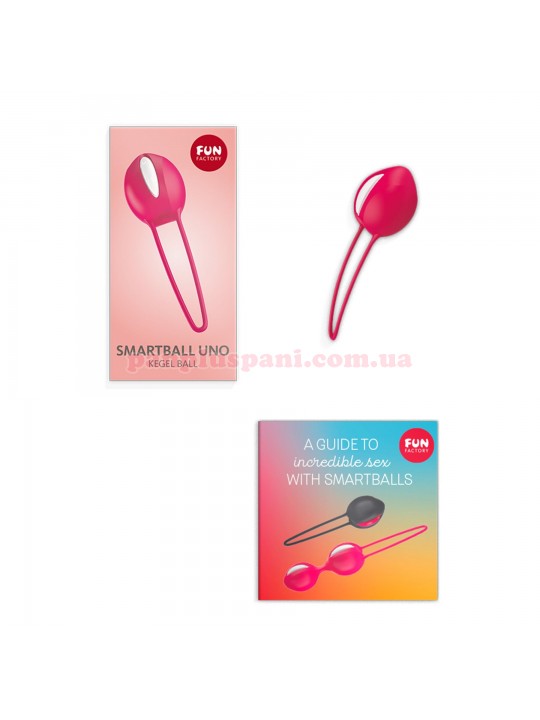 Вагінальна кулька Fun Factory Smartball Uno red, Ø3.6 см, вага 40 г