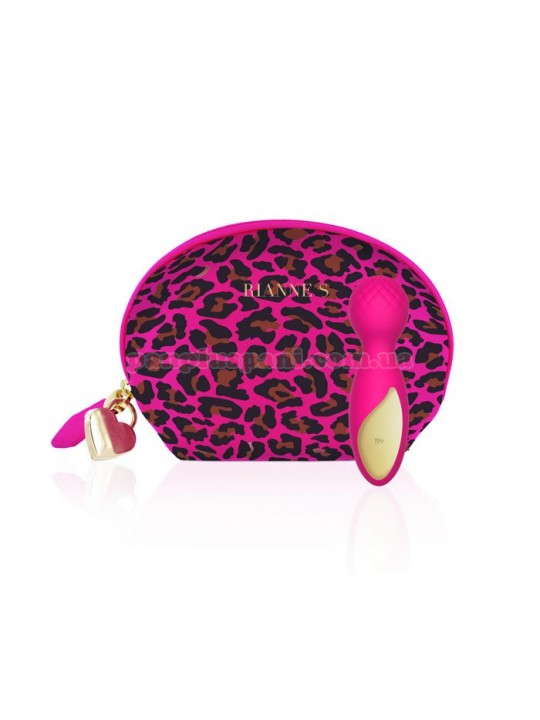 Вібромасажер Rianne S Lovely Leopard Mini Wand Pink
