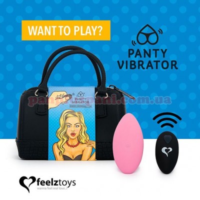 Вібратор в трусики FeelzToys Panty Vibe Remote Controlled Vibrator Pink з пультом д/к