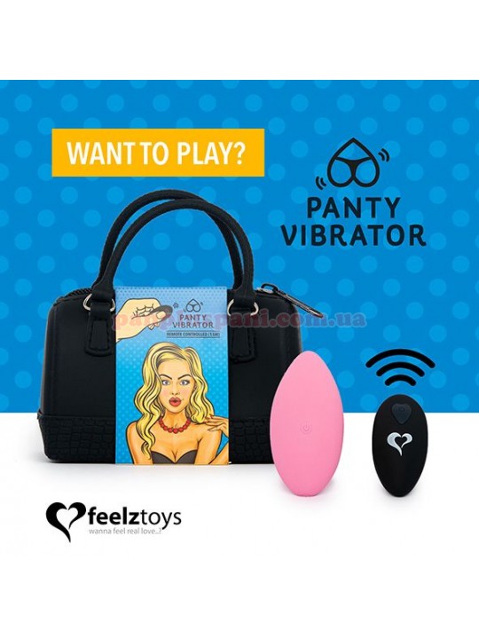 Вібратор в трусики FeelzToys Panty Vibe Remote Controlled Vibrator Pink з пультом д/к