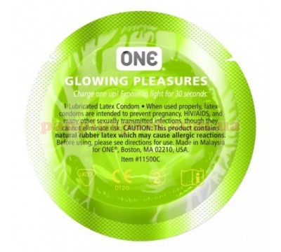Презерватив One Glowing Pleasures