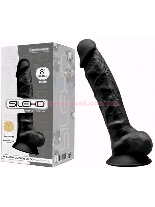 Фалоімітатор Silexd Vetus MODEL 1 Black з мошонкою
