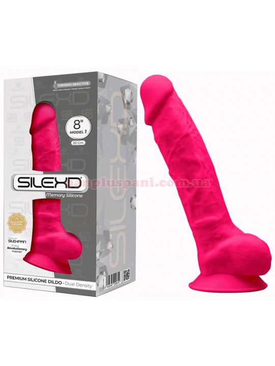Фалоімітатор Silexd Vetus MODEL 1 Pink з мошонкою