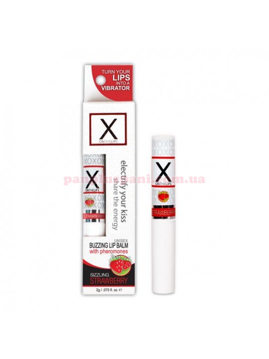 Бальзам для губ Sensuva-X on the Lips Strawberry з феромонами стимулюючий 2 г