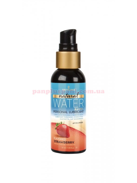 Лубрикант Sensuva Natural Water-Based Strawberry їстівний на водній основі 57 мл