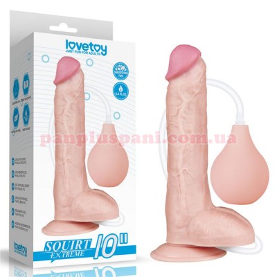 Фалоімітатор Squirt Extreme Dildo LV116022 з мошонкою і імітацією еякуляції