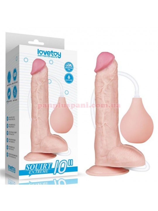 Фалоімітатор Squirt Extreme Dildo LV116022 з мошонкою і імітацією еякуляції