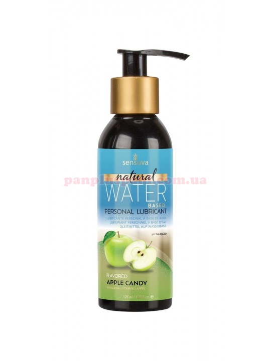 Лубрикант Sensuva Natural Water-Based Apple Candy їстівний на водній основі 125 мл
