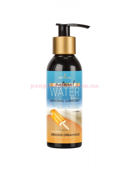 Лубрикант Sensuva Natural Water-Based Orange Creamsicle їстівний на водній основі 125 мл