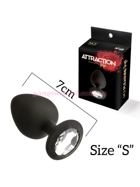 Анальна пробка MAI Attraction Toys №47 Black S, Ø2.5 см, вага 32 г 