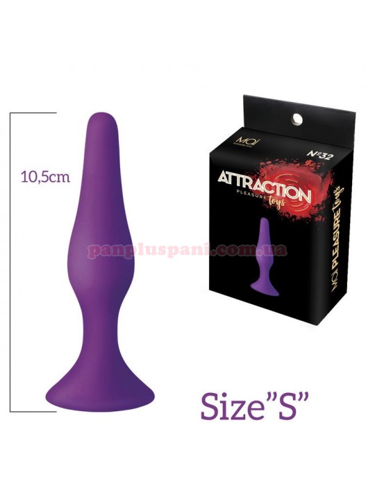 Анальна пробка MAI Attraction Toys №32 Purple S, Ø2.5 см, вага 35 г 
