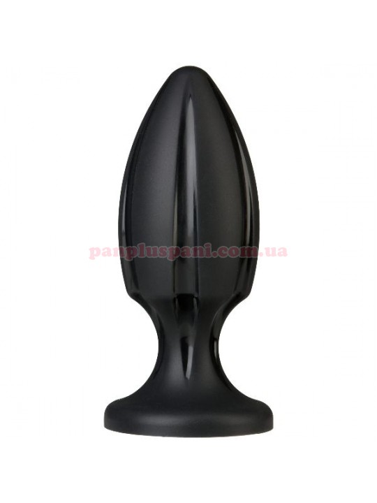 Анальна пробка Doc Johnson Platinum Premium Silicone The Rocket Black, Ø4.57 см, вага 140 г