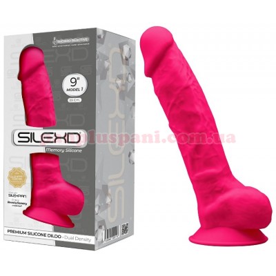 Фалоімітатор Silexd Tomas MODEL 1 Pink з мошонкою