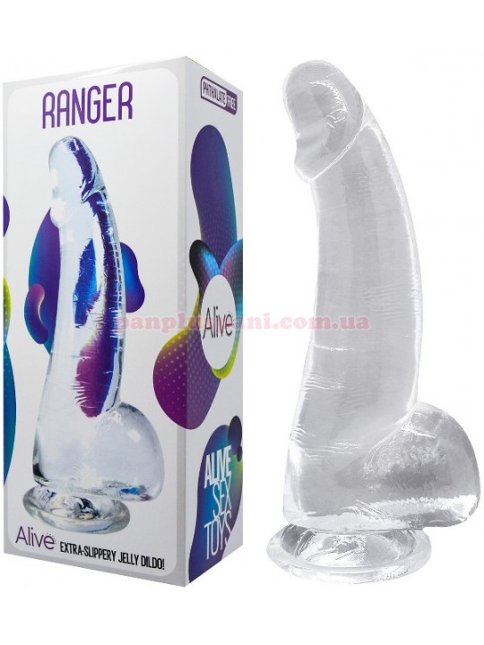 Фалоімітатор Alive Jelly Dildo Ranger з мошонкою