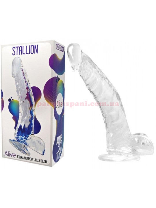 Фалоімітатор Alive Jelly Dildo Stallion з мошонкою