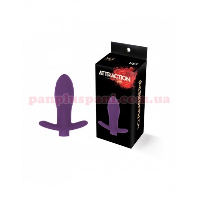 Анальна пробка MAI Attraction Toys №87 Purple з вібрацією, Ø3.5 см, вага 120 г