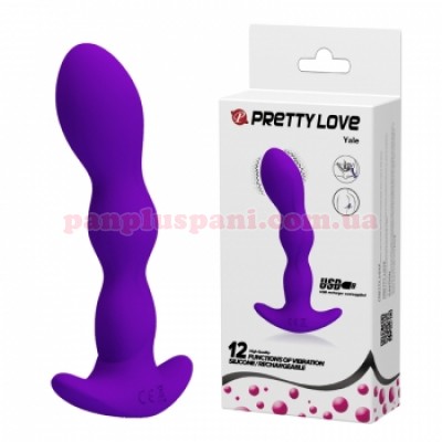 Анальний стимулятор Pretty Love Yale BI-040068-1 з вібрацією