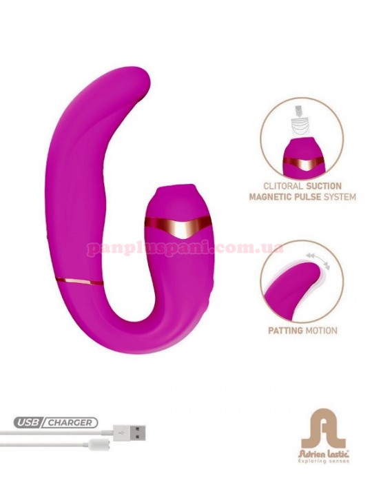 Пульсатор для точки G Adrien Lastic My G Pink з вакуумною стимуляцією клітора