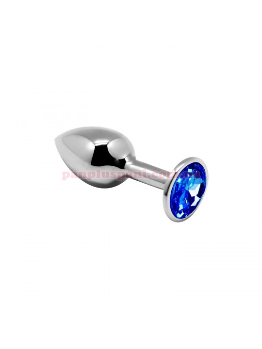 Анальна пробка Alive Mini Metal Butt Plug Blue S, Ø2.8 см, вага 47 г  