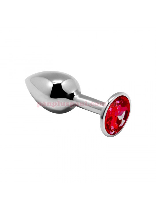 Анальна пробка Alive Mini Metal Butt Plug Red M, Ø3.4 см, вага 84 г