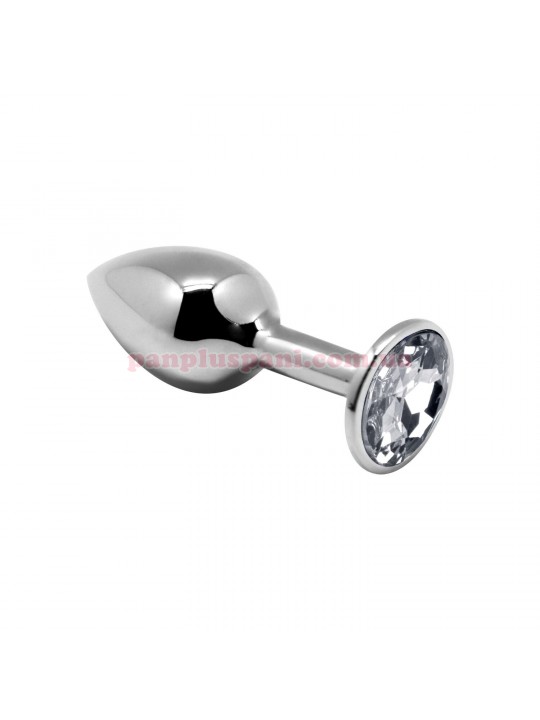 Анальна пробка Alive Mini Metal Butt Plug White M, Ø3.4 см, вага 84 г