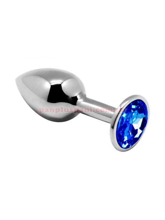 Анальна пробка Alive Mini Metal Butt Plug Blue L, Ø4 см, вага 136 г  