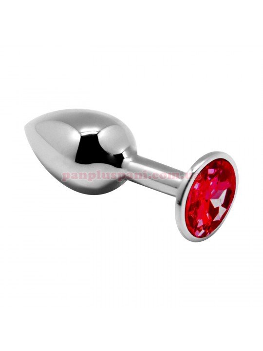 Анальна пробка Alive Mini Metal Butt Plug Red L, Ø4 см, вага 136 г  