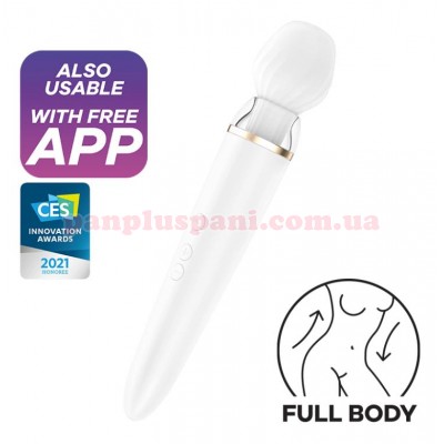 Вібромасажер Satisfyer Satisfyer Double Wand-er зі змінною головкою, смарт