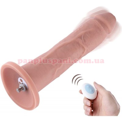 Вібратор Hismith Slight Curved Vibrating Silicone Dildo With KlicLok System з пультом д/к