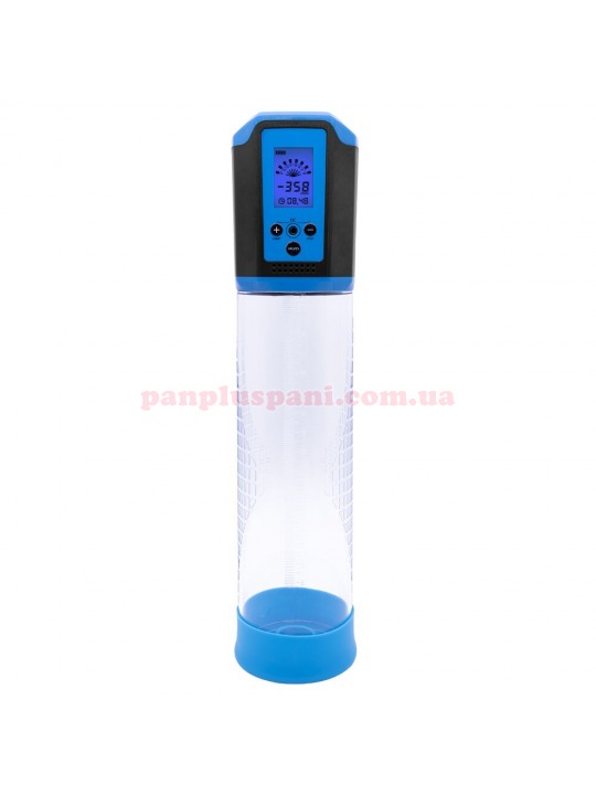 Вакуумна помпа Men Powerup Passion Pump Blue автоматична з LED-табло