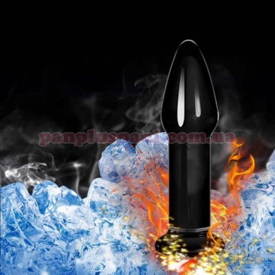 Анальна пробка Glass Romance GS12 Black скляна