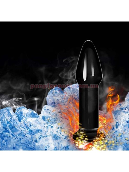 Анальна пробка Glass Romance GS12 Black скляна