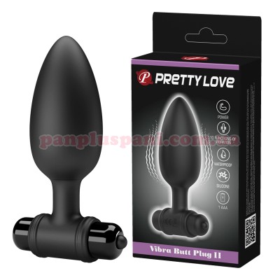 Анальна пробка Pretty Love Vibro Butt Plug II BI-040107 з вібрацією, Ø3.8 см, вага 87 г 