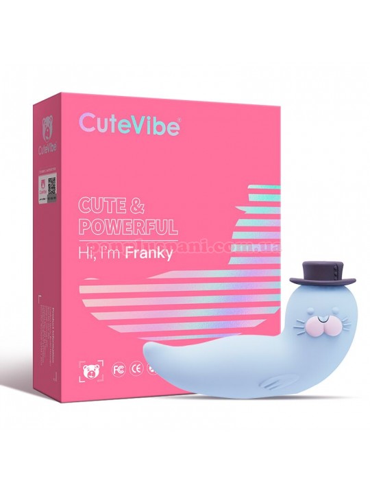 Вакуумний вібратор CuteVibe Franky Blue