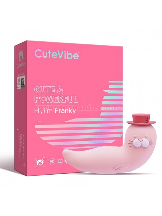 Вакуумний вібратор CuteVibe Franky Pink