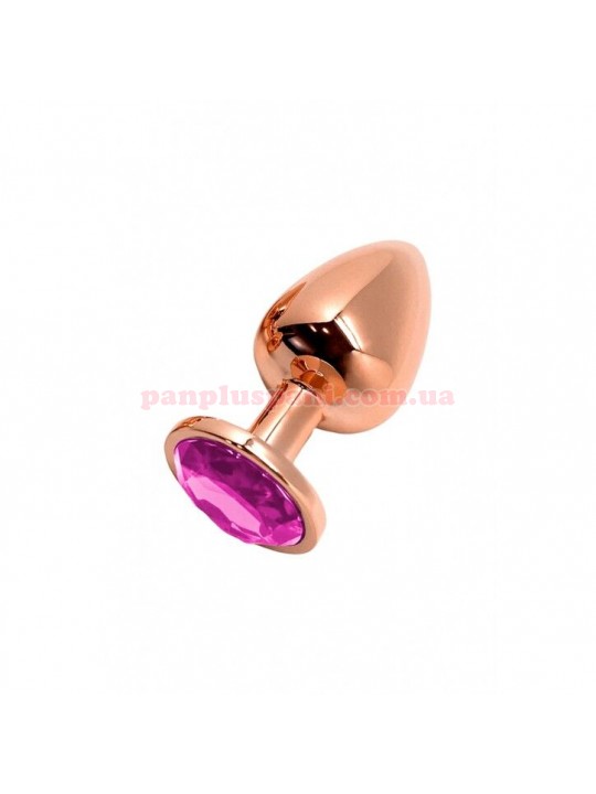 Анальна пробка Wooomy Tralalo Metal Butt Plug Rose Gold S, Ø2.8 см, вага 47 г  