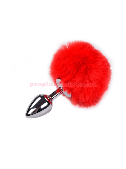 Анальна пробка Alive Fluffy Plug S Red, Ø2.8 см