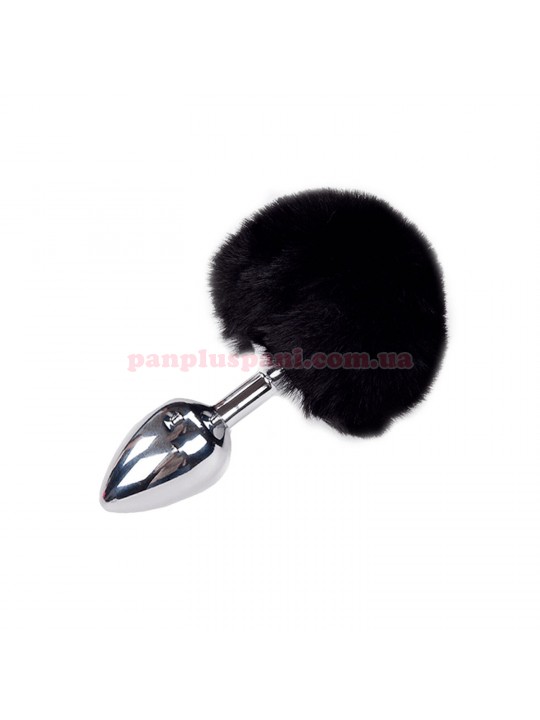 Анальна пробка Alive Fluffy Plug M Black, Ø3.4 см