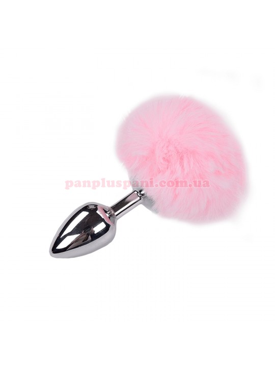 Анальна пробка Alive Fluffy Plug M Pink, Ø3.4 см