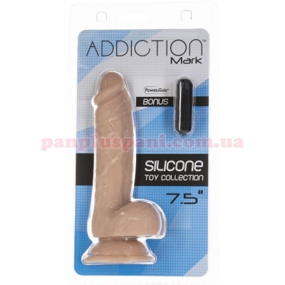 Фалоімітатор Addiction Mark з мошонкою та віброкулею