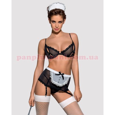 Костюм покоївки Obsessive Maidme black L/XL