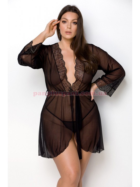 Пеньюар Passion Amberly black 6XL/7XL