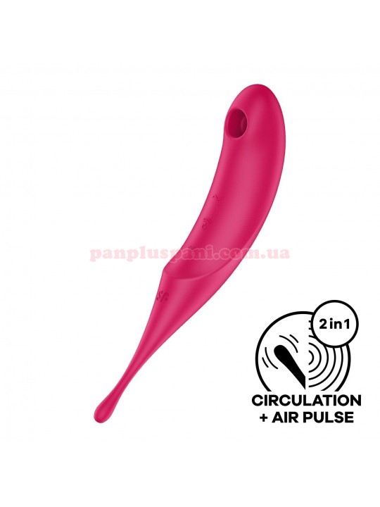 Вакуумний вібратор Satisfyer Twirling Pro Red