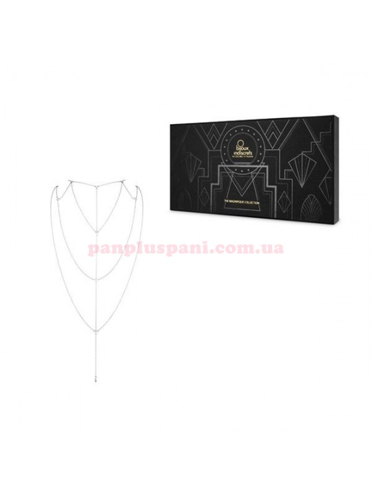 Прикраса Bijoux Indiscrets Magnifique Back and Cleavage Chain Silver