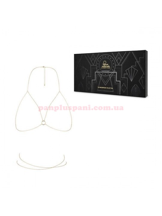 Прикраса для тіла Bijoux Indiscrets Magnifique Bra Chain Gold